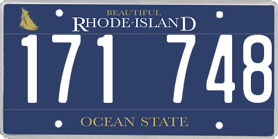 RI license plate 171748