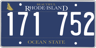 RI license plate 171752
