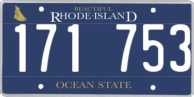 RI license plate 171753