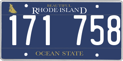 RI license plate 171758