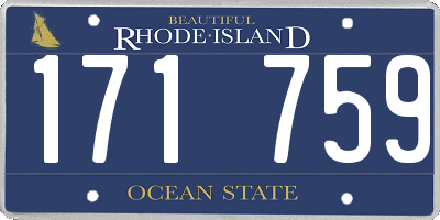 RI license plate 171759