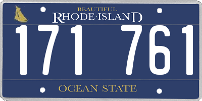RI license plate 171761