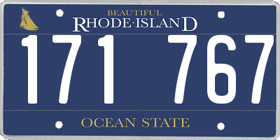 RI license plate 171767