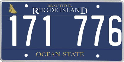 RI license plate 171776