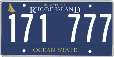 RI license plate 171777