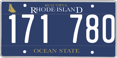 RI license plate 171780