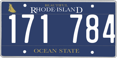 RI license plate 171784