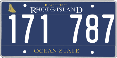 RI license plate 171787