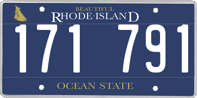 RI license plate 171791
