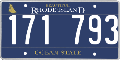 RI license plate 171793