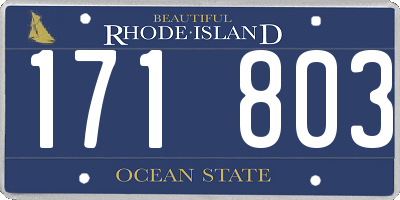 RI license plate 171803