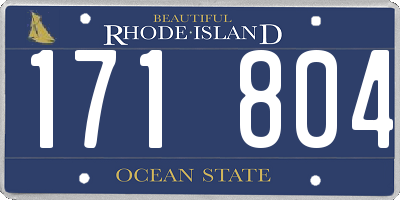 RI license plate 171804