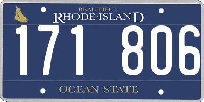 RI license plate 171806