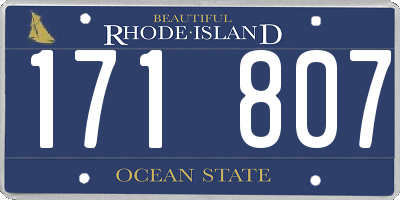 RI license plate 171807
