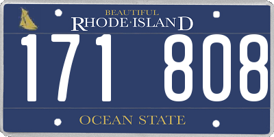 RI license plate 171808