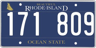 RI license plate 171809