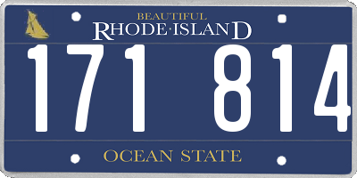 RI license plate 171814