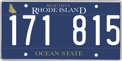 RI license plate 171815