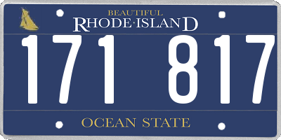 RI license plate 171817