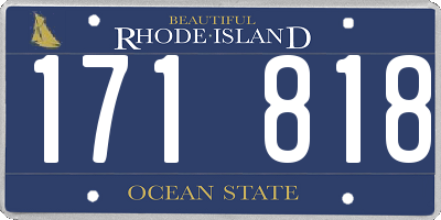 RI license plate 171818