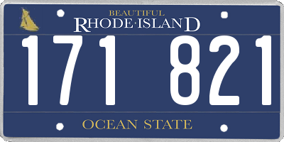 RI license plate 171821