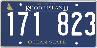 RI license plate 171823