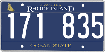 RI license plate 171835
