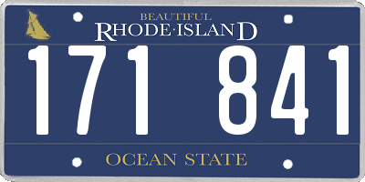 RI license plate 171841