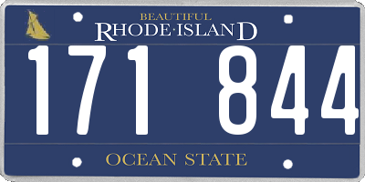 RI license plate 171844