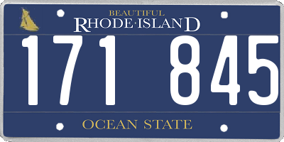 RI license plate 171845