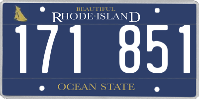 RI license plate 171851