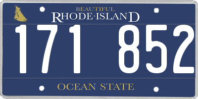 RI license plate 171852