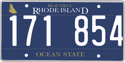 RI license plate 171854