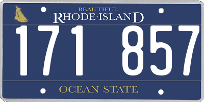 RI license plate 171857