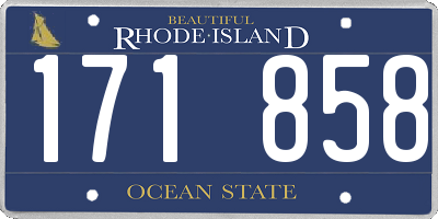 RI license plate 171858