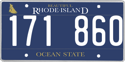 RI license plate 171860