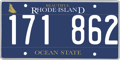 RI license plate 171862