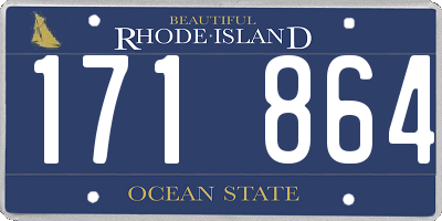 RI license plate 171864