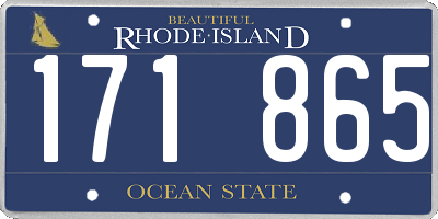 RI license plate 171865