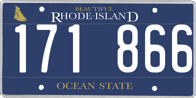 RI license plate 171866