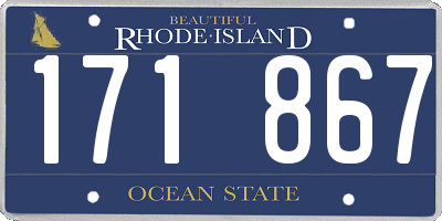 RI license plate 171867