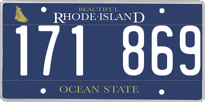 RI license plate 171869