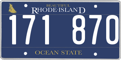 RI license plate 171870