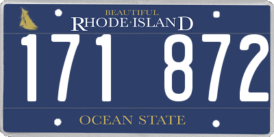 RI license plate 171872