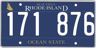 RI license plate 171876