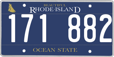 RI license plate 171882