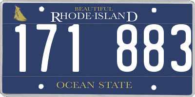 RI license plate 171883