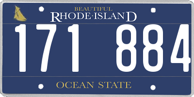RI license plate 171884