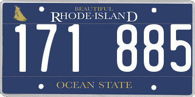 RI license plate 171885