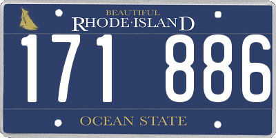 RI license plate 171886